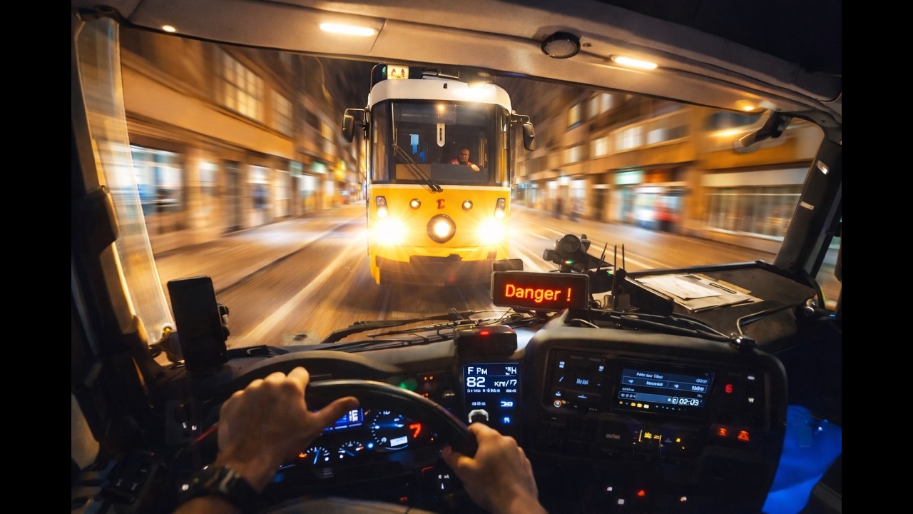 Dangerous German Street Unloading – Almost Hit a Train! – Truck POV
