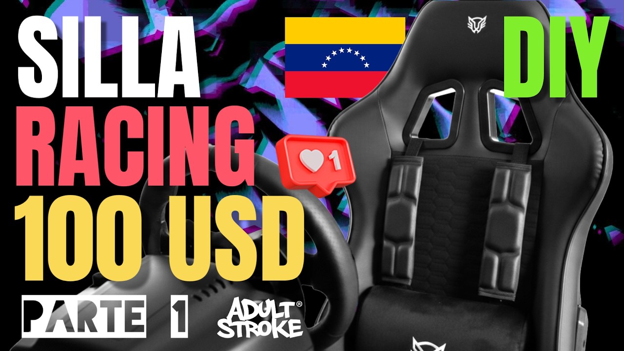 Diseñé y Armé la silla Racing Gamer MAS ECONOMICA DEL MUNDO en mi casa! DIY SimRacing PRO mi pana.