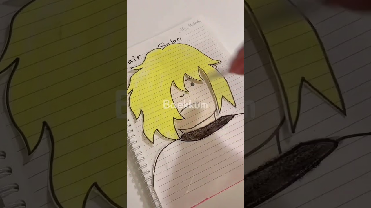 Hair salon #paperdiy #asmr #satisfying #baekkumpaperdiy