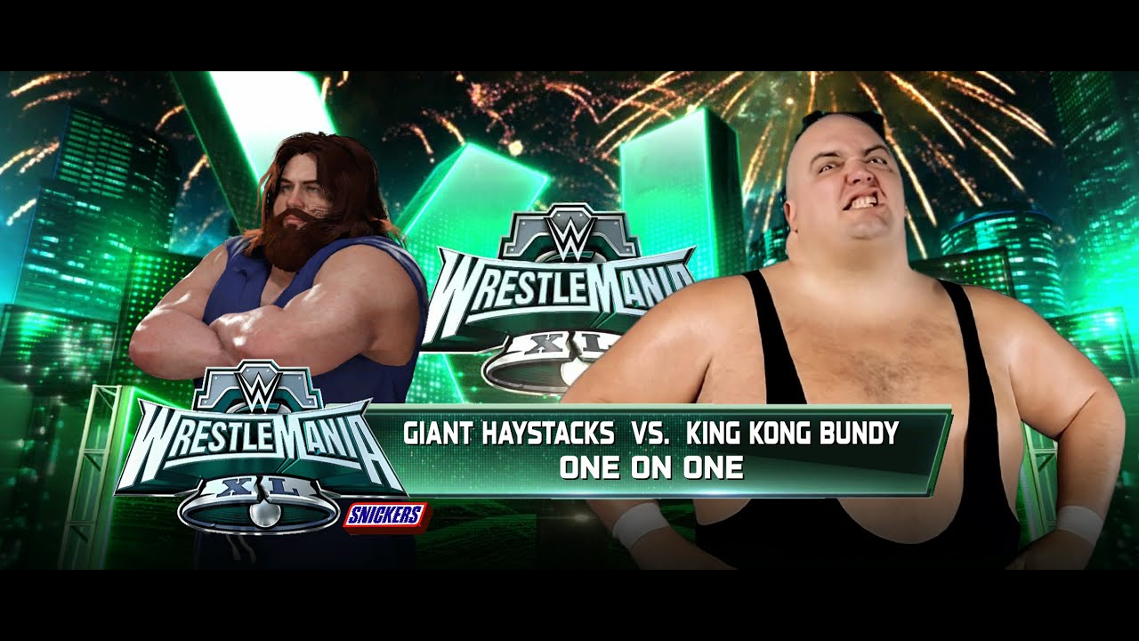 Giant Haystacks vs King Kong Bundy   Wrestlevania