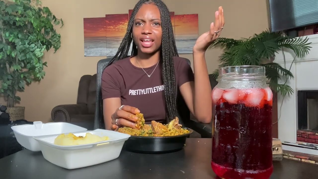 TRYING BEEF EGUSI SOUP| MUKBANG!