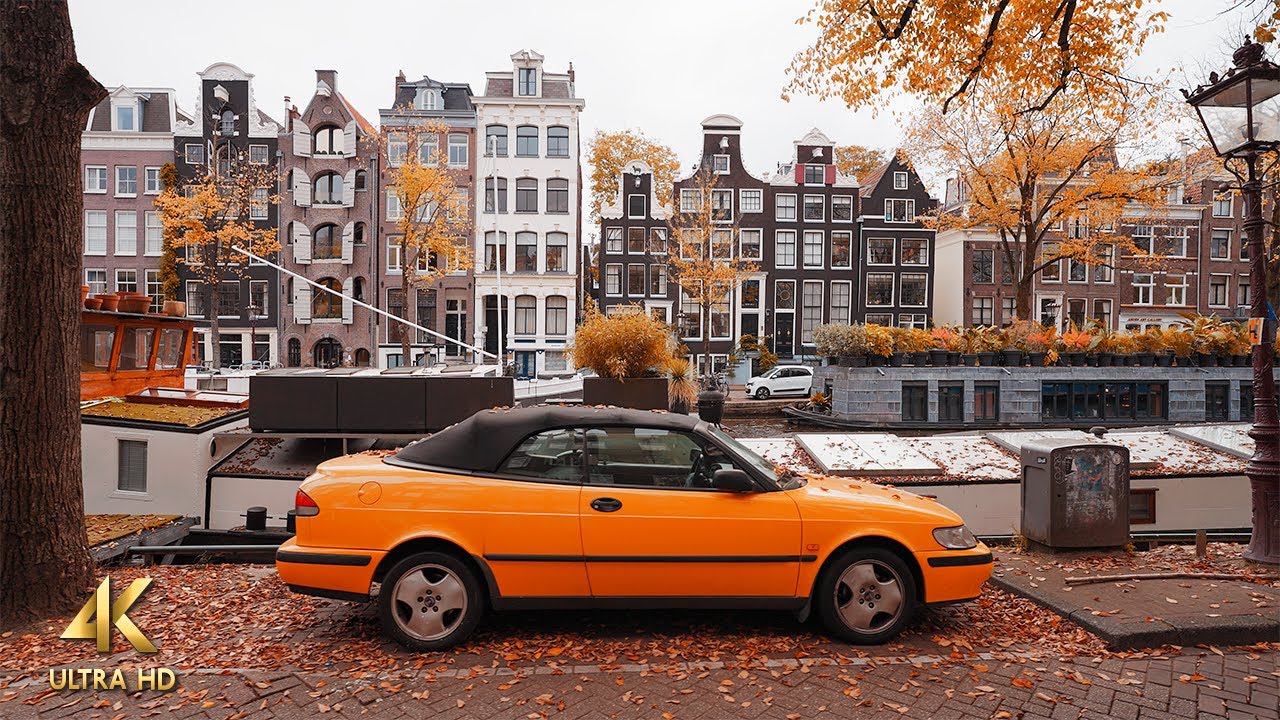 Autumn Walking Tour • Prinsengracht, Amsterdam • 4K ASMR Slow TV