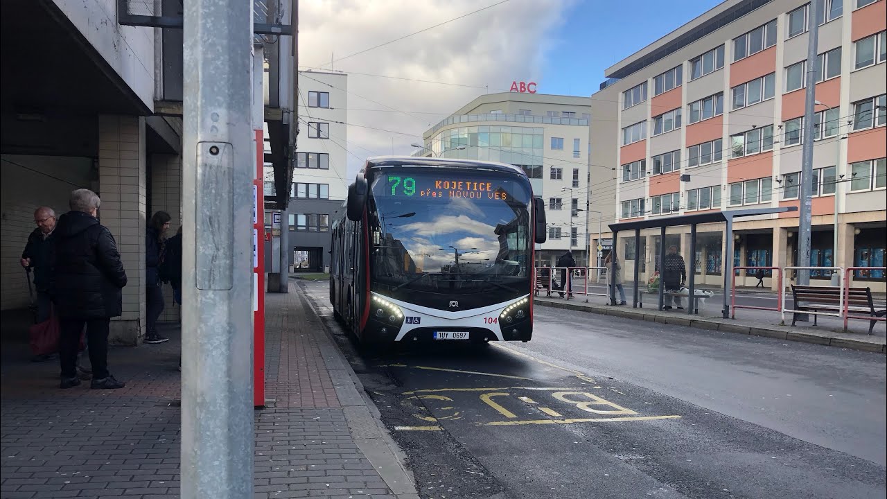 jízda s vozem SOR NS 12 ev. č. 104 na lince 79 Malá hradební - Poslední cesta, dpmúl