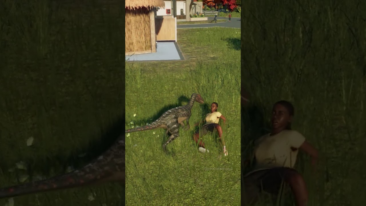 Trodon Attack On Humans Jurassic World Evolution 2 #shorts