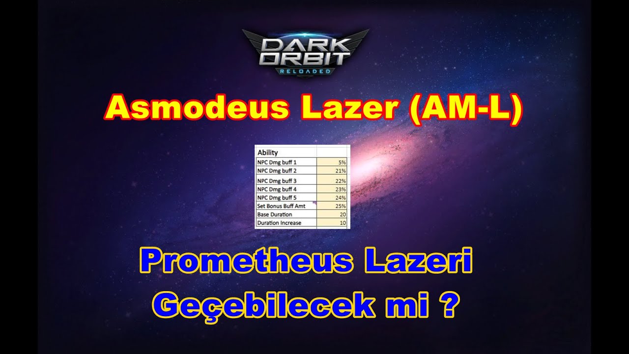 Darkorbit Yeni Asmodeus Lazer (AM-L) Hasarı Prometheus Lazerini Ge&ccedil;ebilecek mi ?