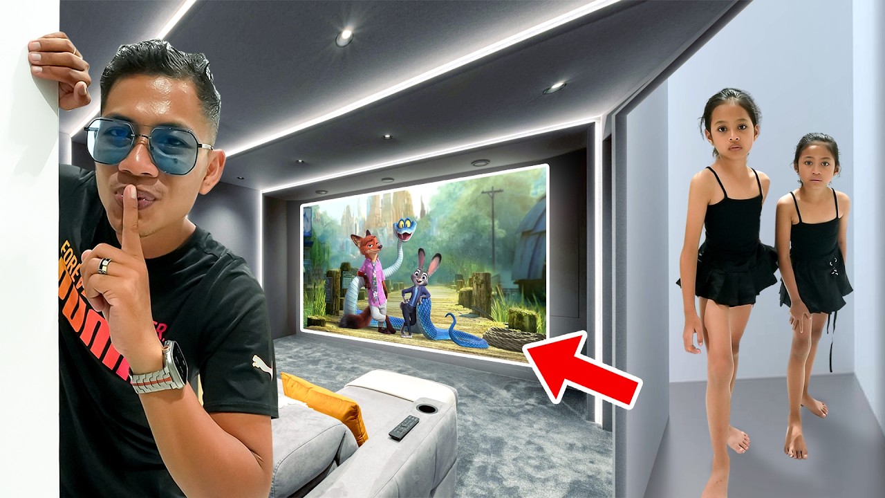 SURPRISE BIKIN BIOSKOP DI RUMAH BARU UNTUK ALUNA DAN AMANDA!!