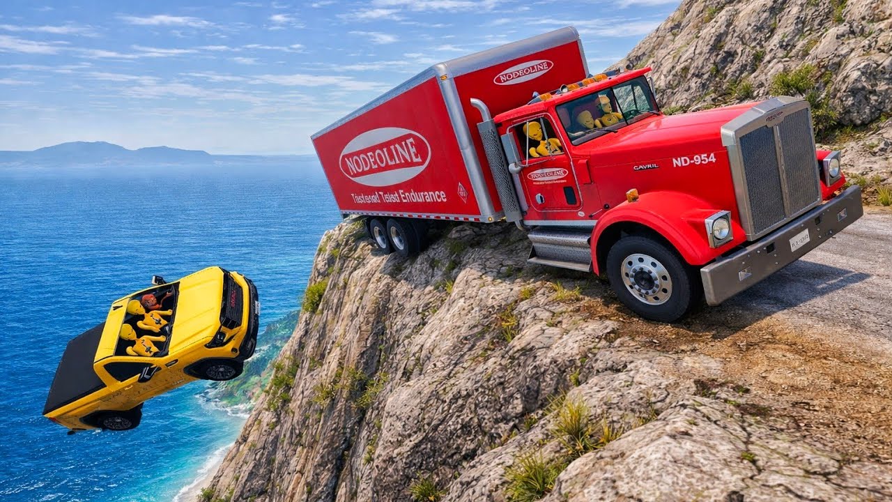 Heavy Truck Crash 💥 Dead Cliff mountains | Beamng Drive #43!