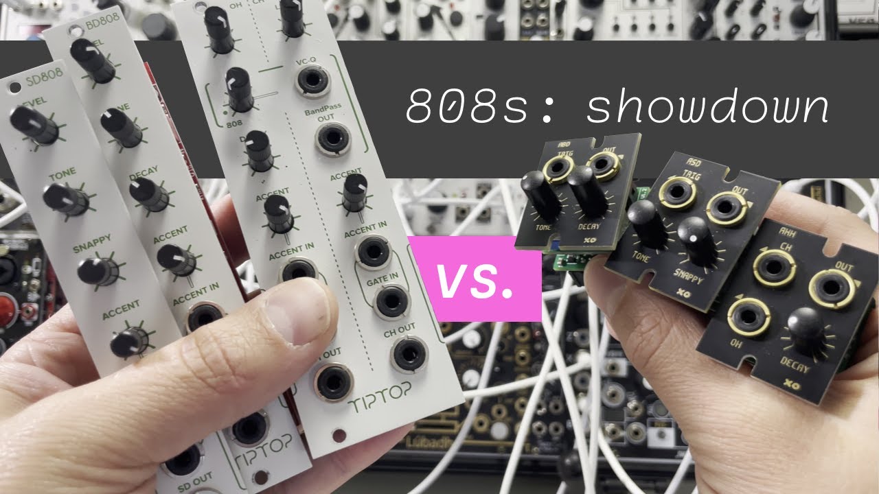 XODES AXX vs TipTop 808s: eurorack drum module comparison (BD808, SD808 & HH808 vs ABD, ASD & AHH)