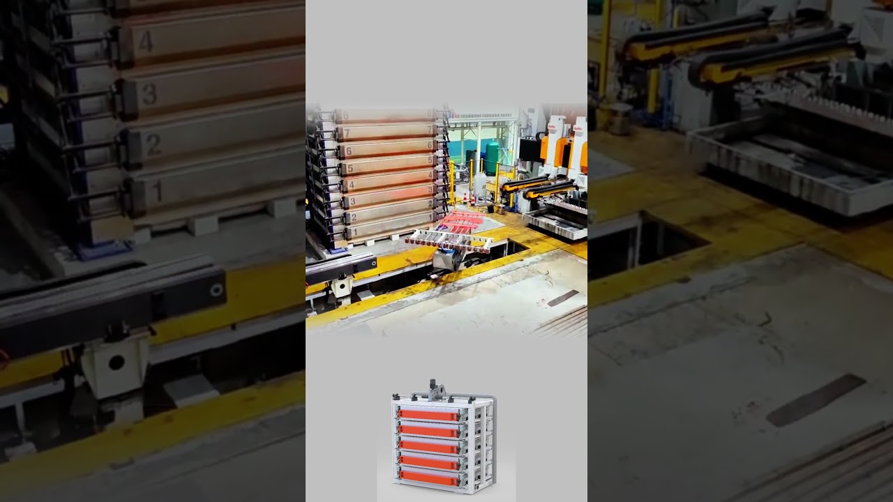 Hot stamping line with chamber furnace