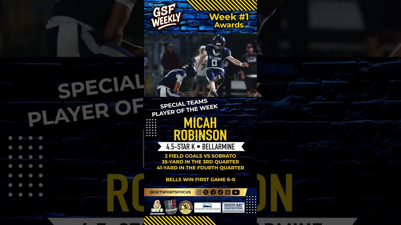 Micah Robinson - 4.5-STAR K BCP | GSF Weekly Special Teams Player of the Week