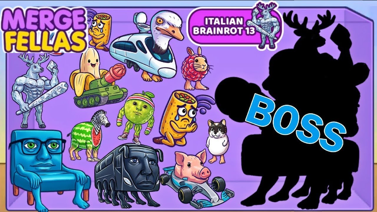 Merge Fellas Italian Brainrot 13 Gameplay Walkthrough Reaching Max Level ×2 Brainrot New Update