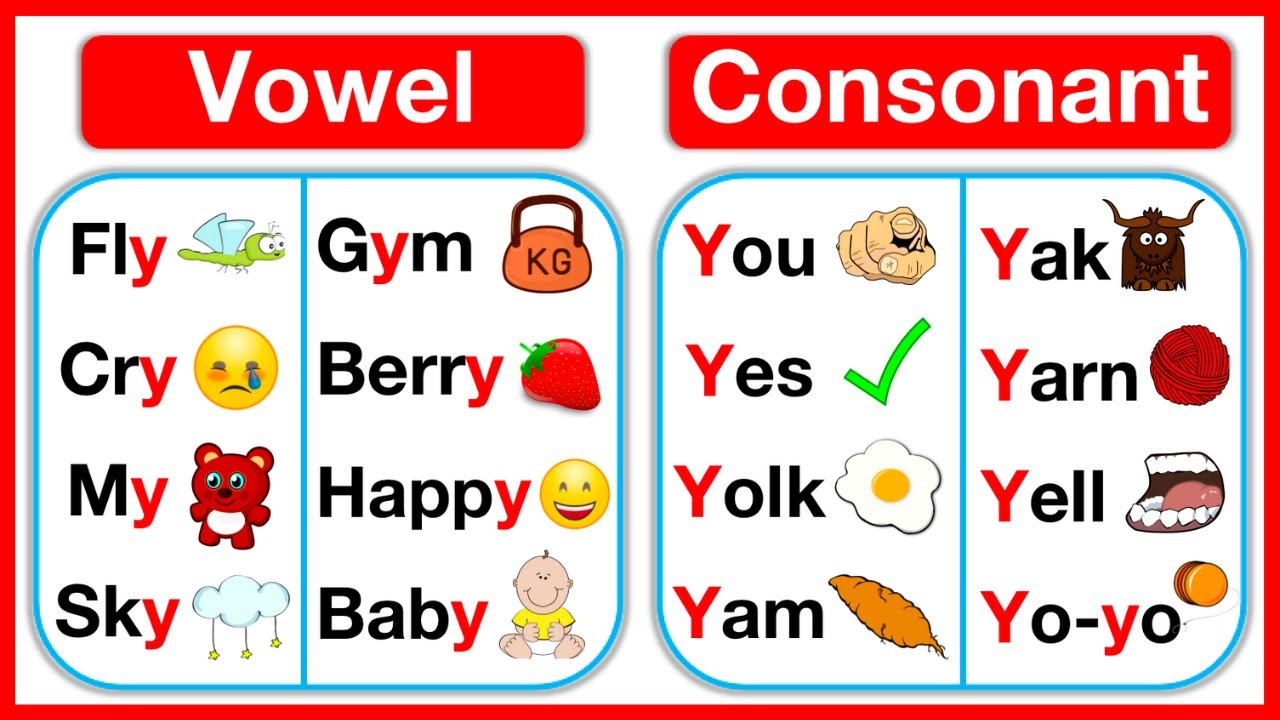 Is the letter Y a VOWEL or a CONSONANT? 🤔 | Vowels in English | AEIOU & sometimes Y?