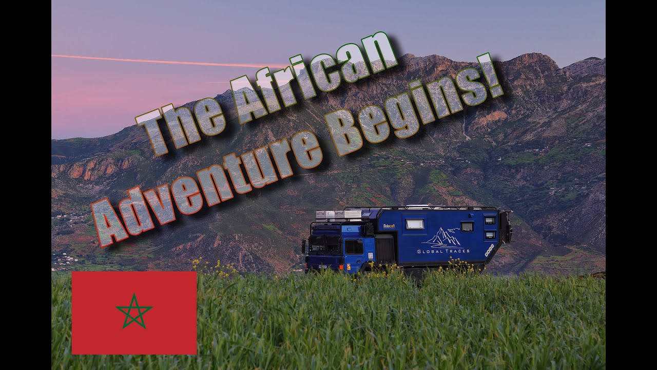 Bebe, our expedition truck, rolls her wheels on to a new continent. Let the African adventures begin