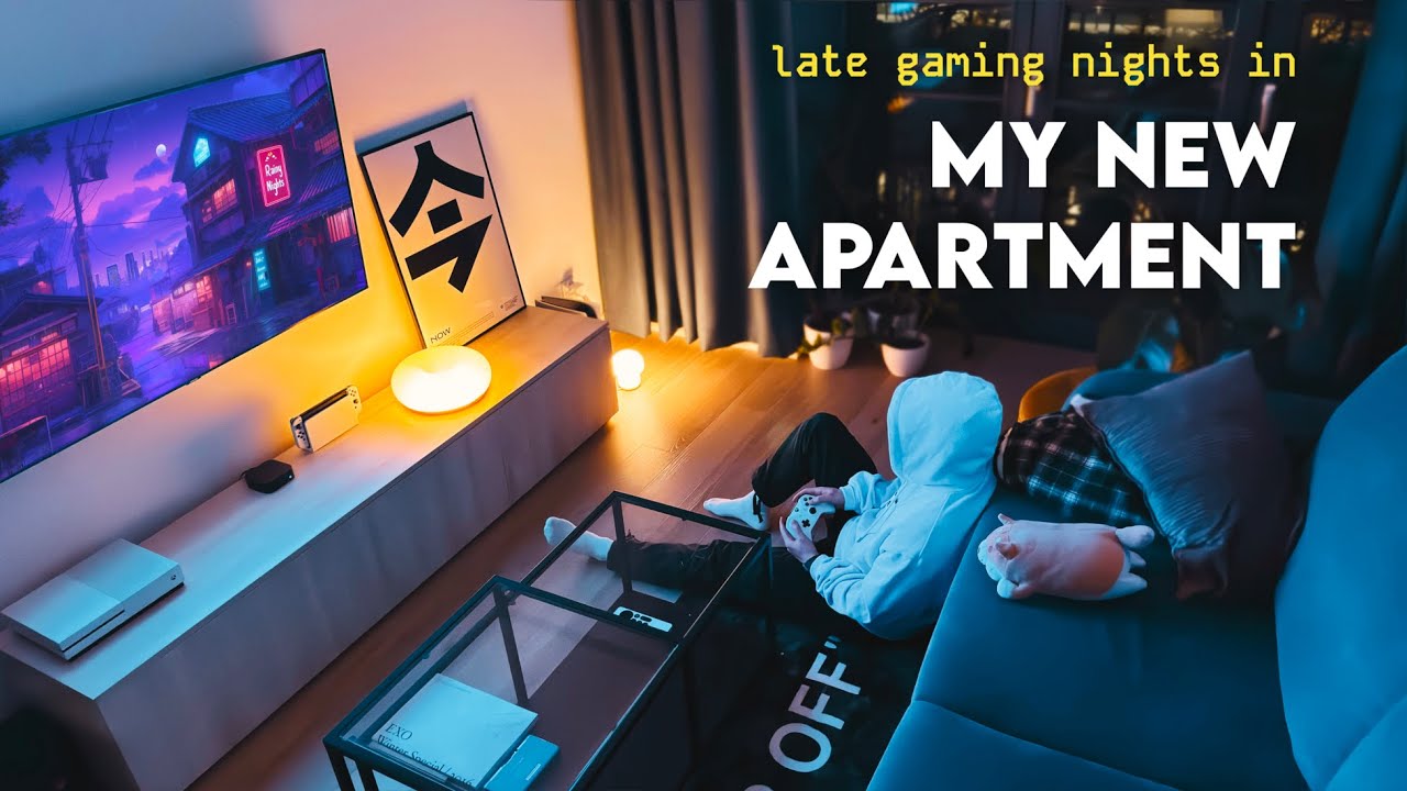 first night in my new place ☁️📦  finding an xbox, apartment tour, ikea trip | chill gaming vlog 🎮