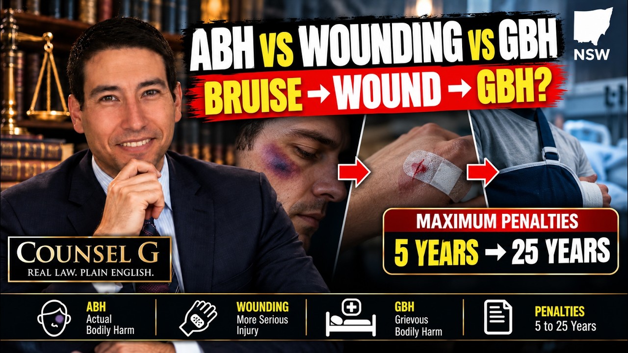 ABH vs Wounding vs GBH NSW: 5 Years to 25 Years?