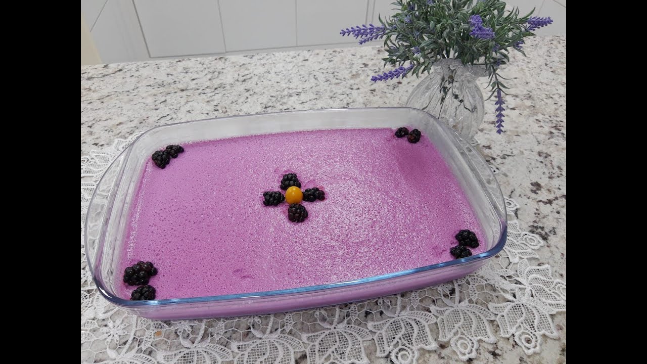 Sobremesa de amora com 3 ingredientes super fácil!!!