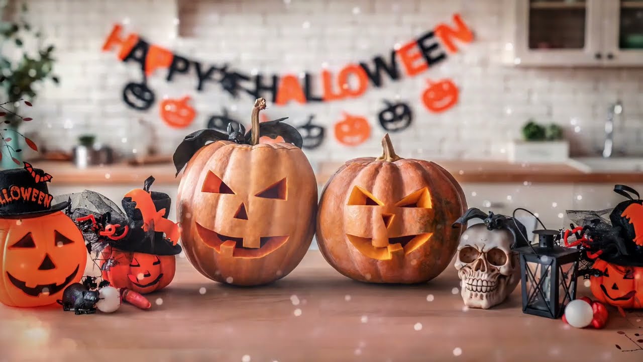 Halloween Ambience for Kids 🎃 — 🍁 Pumpkin Carving Party Vibes 🍁