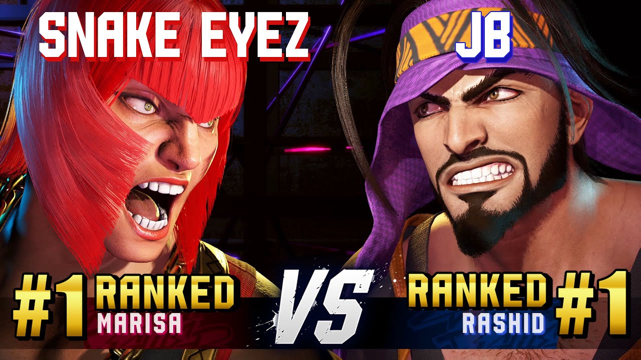 SF6 ▰ SNAKE EYEZ (#1 Ranked Marisa) vs JB (#1 Ranked Rashid) ▰ High Level Gameplay