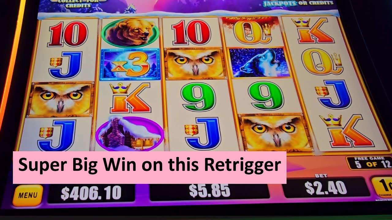 Super Big Win on TimberWolf Triple Power Slot! Aristocrat Game