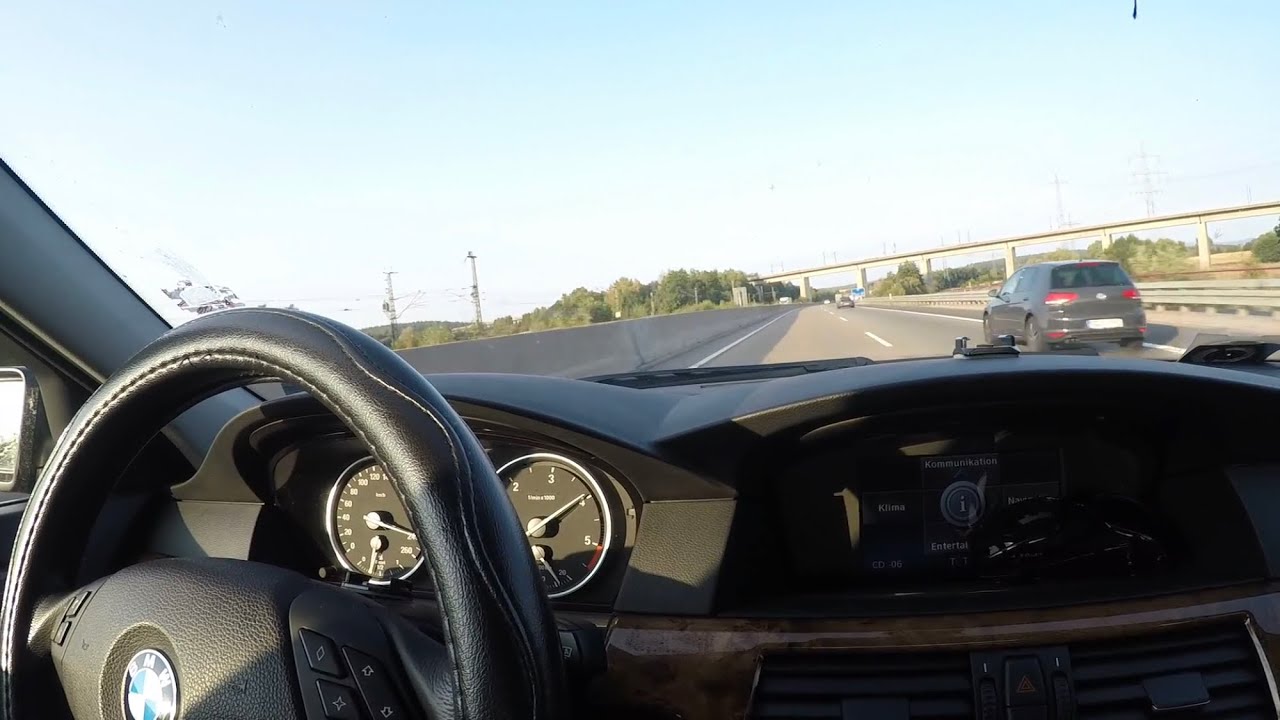 BMW e60 525d {POV Drive} on German Autobahn