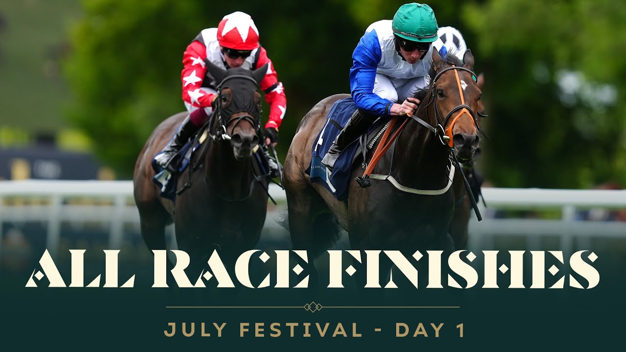 All race finishes from day 1 of the July Festival at Newmarket racecourse