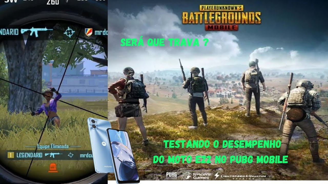 TESTANDO O DESEMPENHO DO MOTO E22 NO PUBG MOBILE (#pubgmobile )