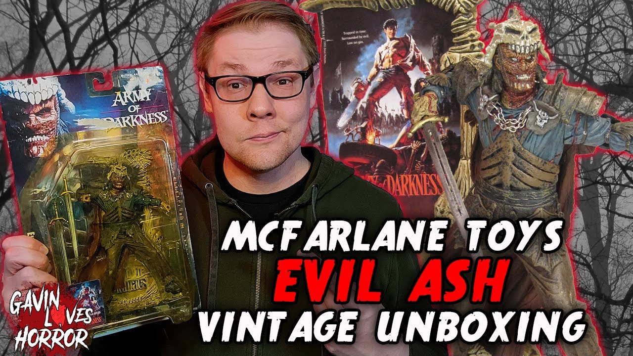 McFarlane Toys ARMY OF DARKNESS Evil Ash VINTAGE UNBOXING - Movie Maniacs
