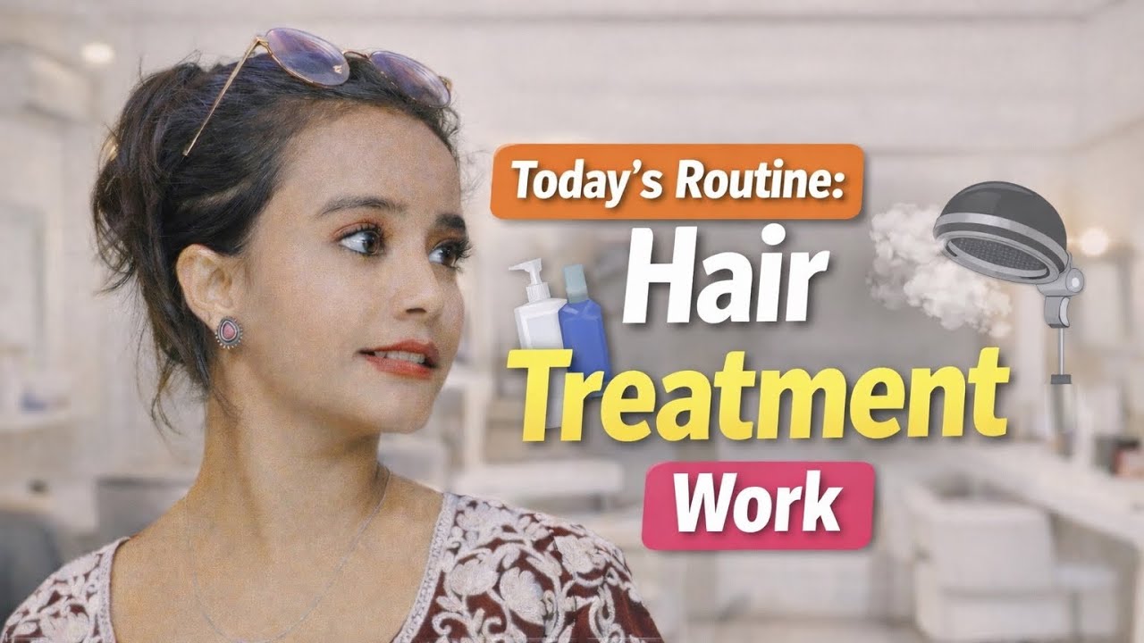 Morning Salon Routine | Hair Treatment Work Day Vlog 💆‍♀️✨| Beautyflyy Nidhi Makeover 🦚