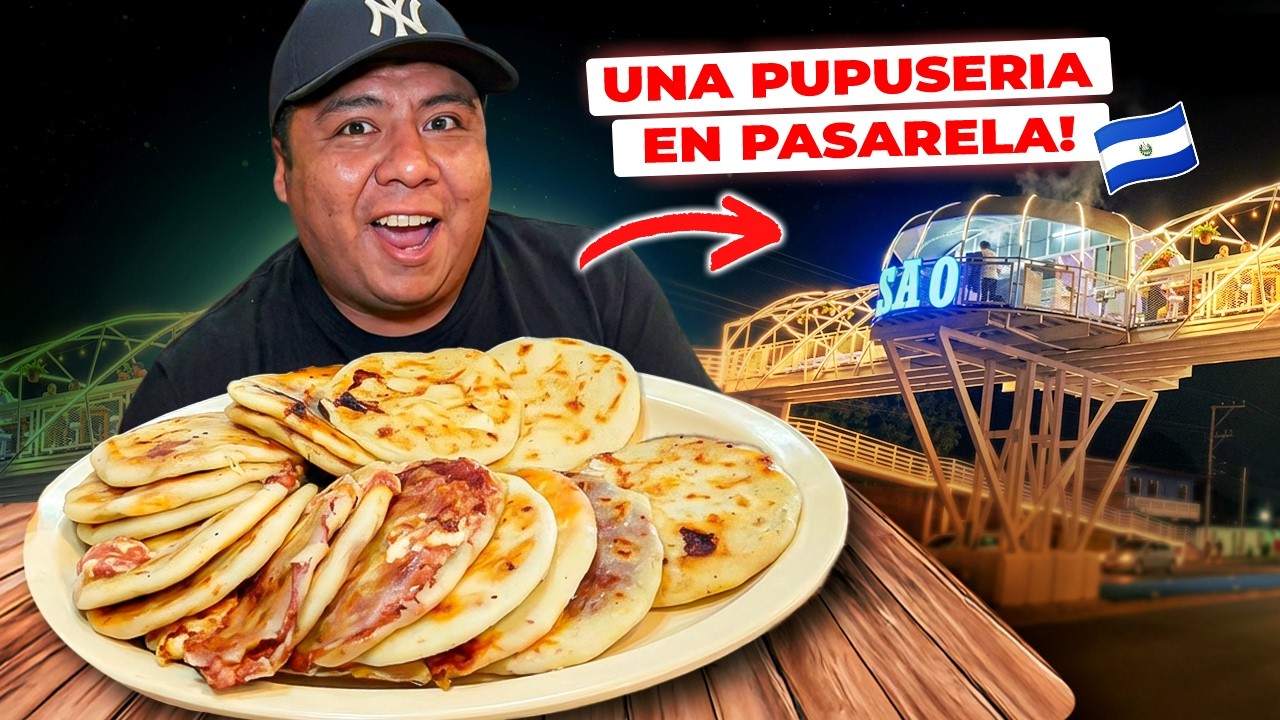 😱LA ÚNICA PUPUSERIA en una PASARELA de EL SALVADOR 🇸🇻 ¿Vale la pena? 🤔