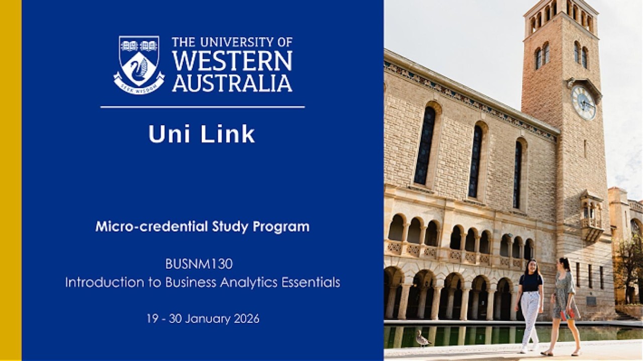 UWA UniLink_Introduction to Business Analytics Essentials_Jan 2026