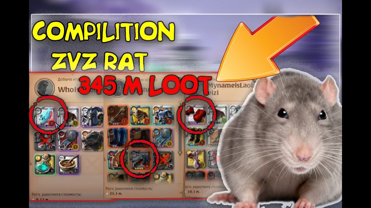 ZvZ Rat Compilation | 345kk Profit! | Easy Money | 20 min of ZvZ Rat Looting | Albion Online