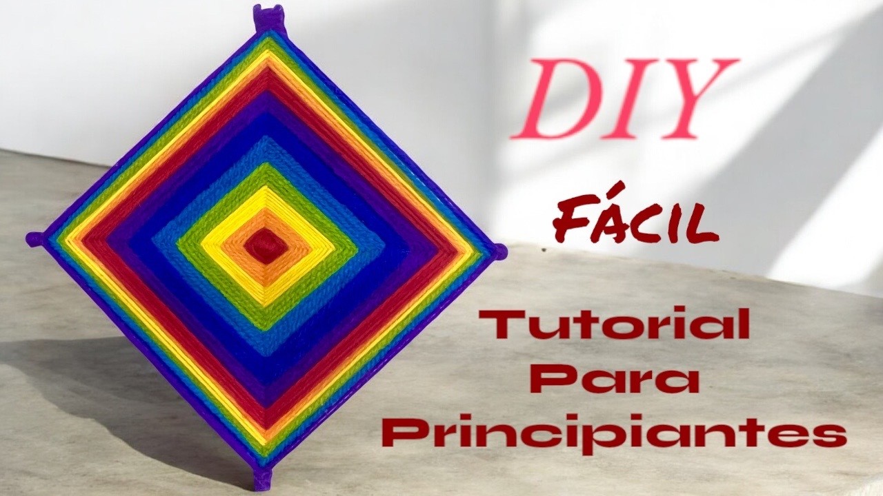 PASO A PASO - COMO TEJER UN OJO DE DIOS o HUICHOL - Para Principiantes #englishaudioavailable