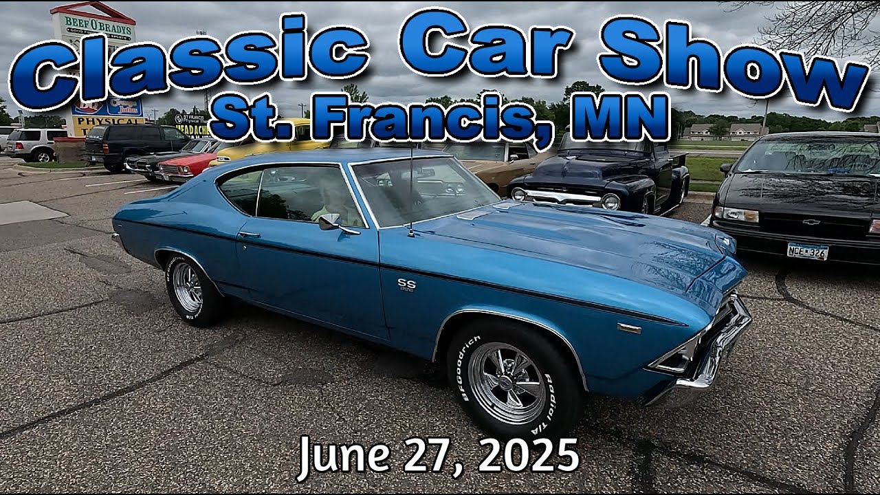 CLASSIC CAR CRUISE IN !! St Francis  Classic Car Show June 27 2025 - muscle cars - hot rods - trucks