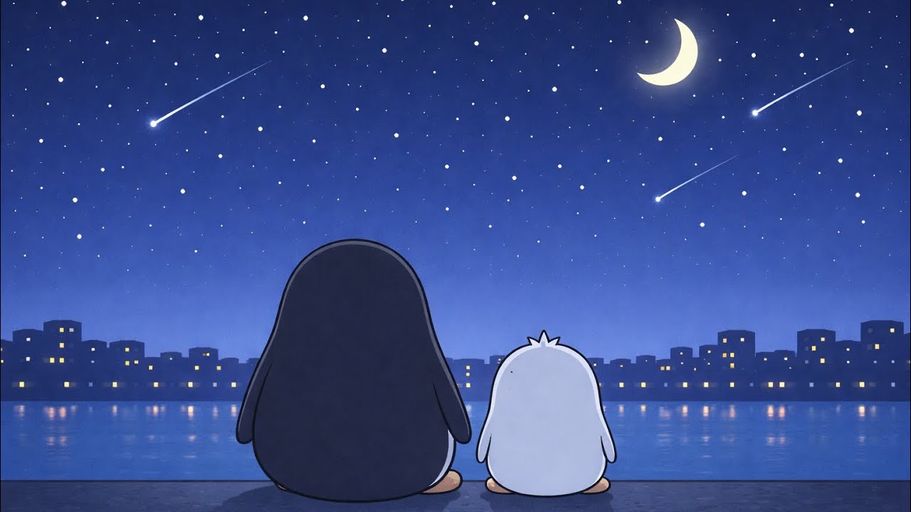 Night Sky Lofi BGM 2Hour | 作業用BGM・勉強用・リラックス | Moonlight Study Music | Relaxing Night Chill | ポムとピト。