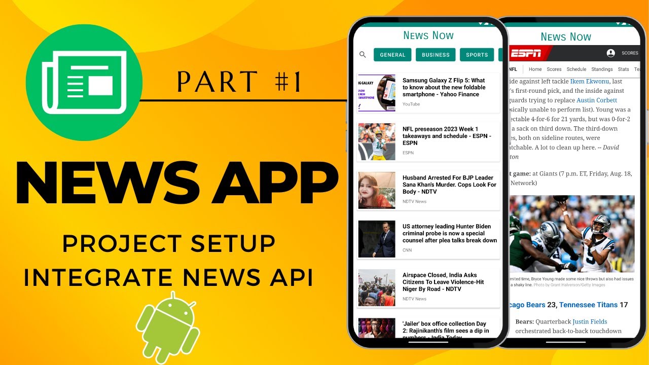1 Project Setup  | News application | Android Studio