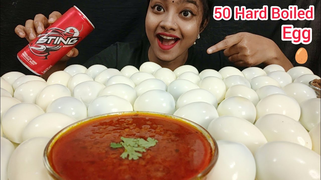 Eating 50 Hard Boiled Egg | 50 Egg Challenge | Boiled Egg Mukbang | Food Videos | Eating Videos 🤤