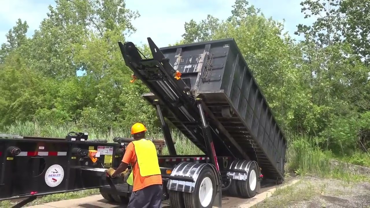 BENLEE Two Container Roll-off Trailer Operation