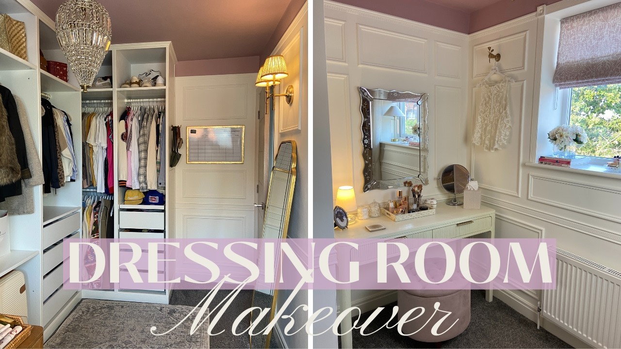 Romantic Dressing Room & Office Makeover | IKEA Pax Hack Transformation 🌸🪞✨