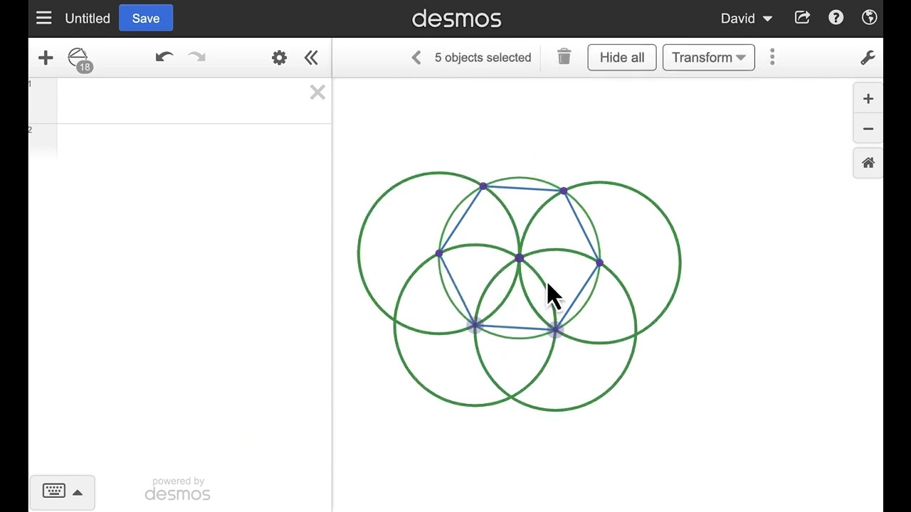 Mini Constructions with Desmos Desmos Geometry 2.0: Hexagon