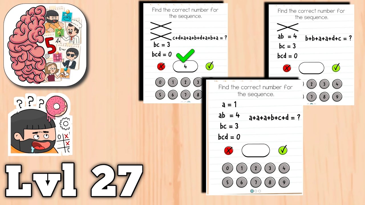 Brain Test 5 Level 27 Walkthrough (All Parts)  Solution