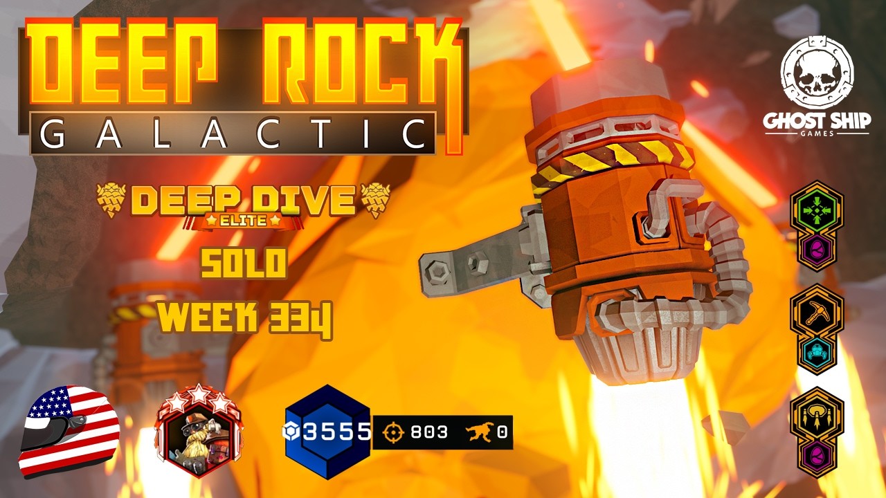 Deep Rock Galactic - Solo Engineer Elite Deep Dive [Week 334] (Cold Summit) Crystalline Caverns