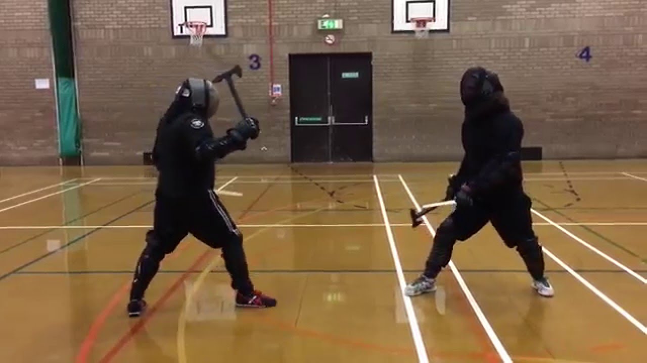Boarding Axe / Hatchet and Dagger sparring Nick vs Joan