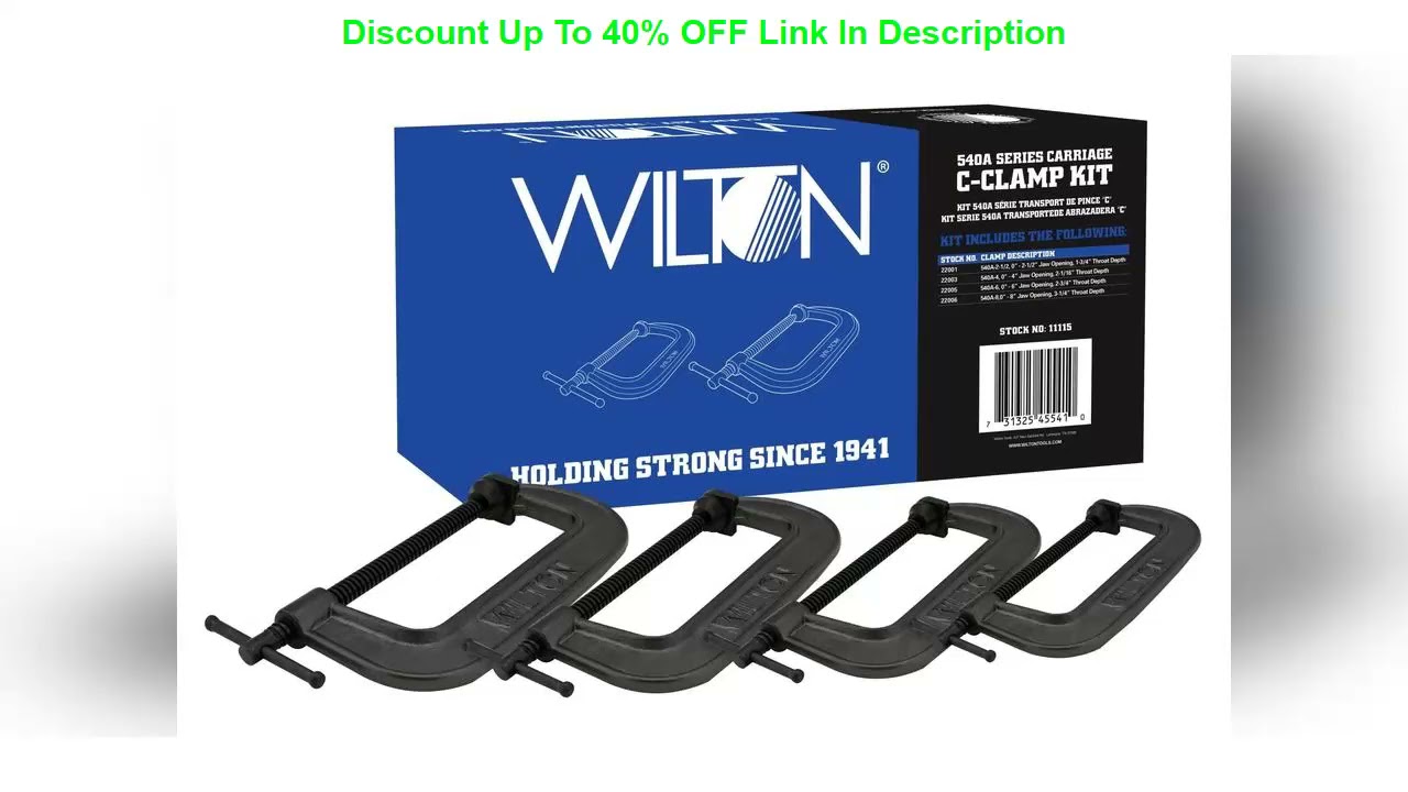 Limited Stock Wilton 11115 540 Amp Series Carriage C-Clamp Kit