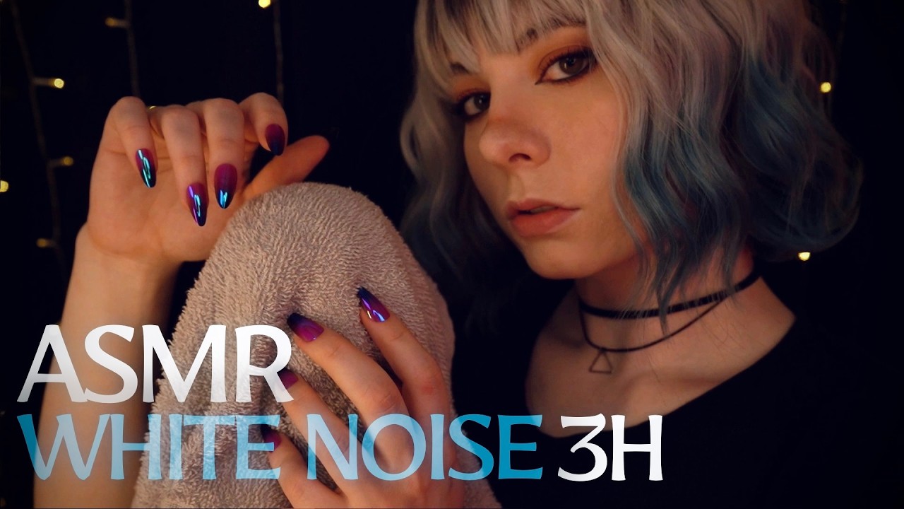 3H White Noise ASMR for Deep Sleep - no talking, ocean waves, fire crackling, subtle Triggers