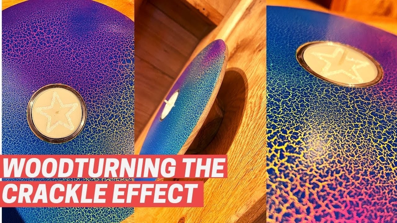 Woodturning the Crackle effect candle holder project!