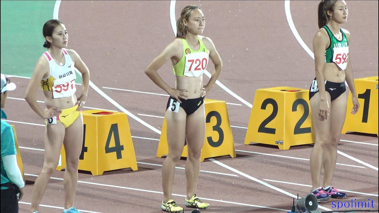 여자 100m 미친 라인업 - 이민정,김민지,오수경 - 엄청난 긴장감 관중석에서는 아쉬움의 탄식이...