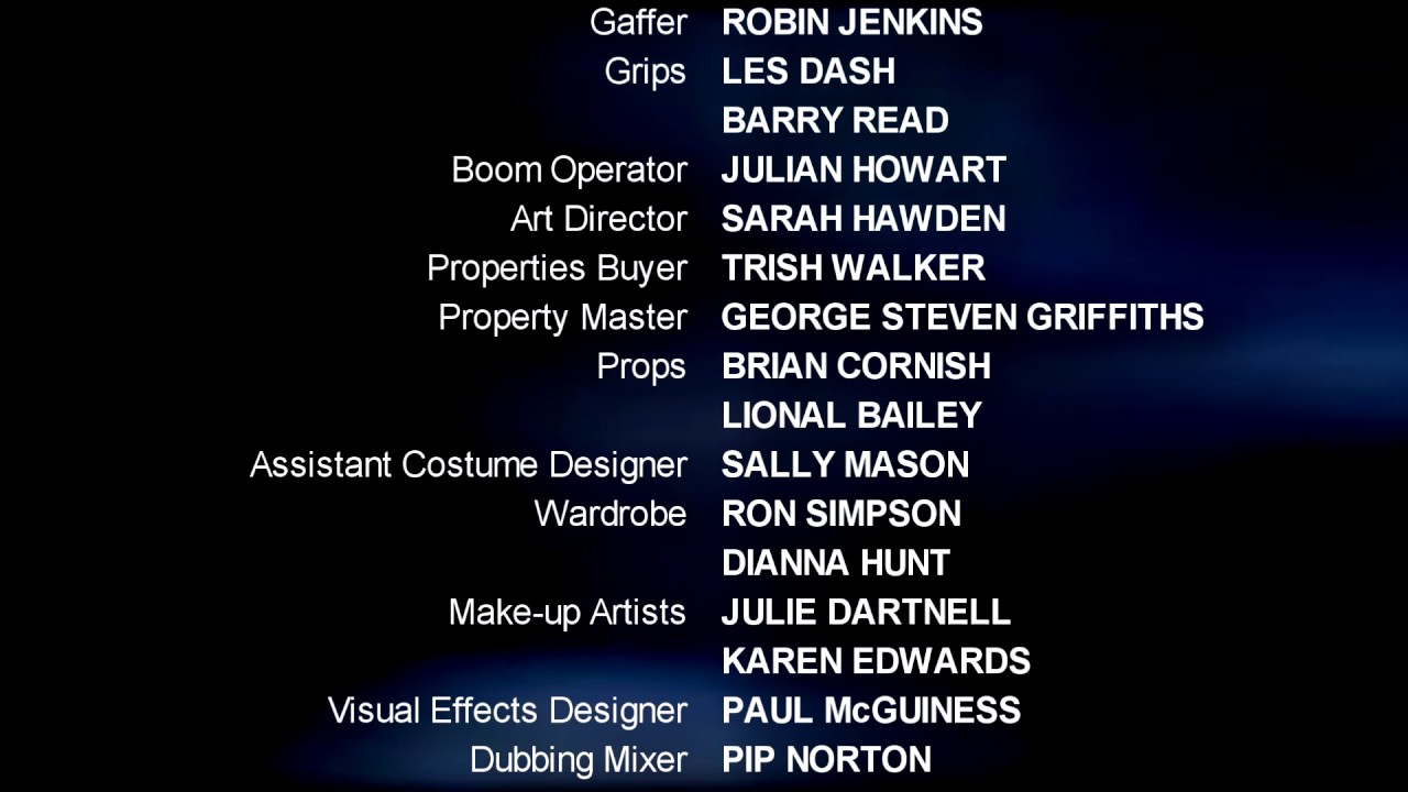 Holby City Series 1 Episode 1 End Credits Cheap Recreation