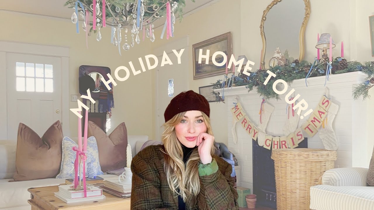 Holiday HOME TOUR!! | Thrifted Christmas Decor | Cottage Christmas Inspo