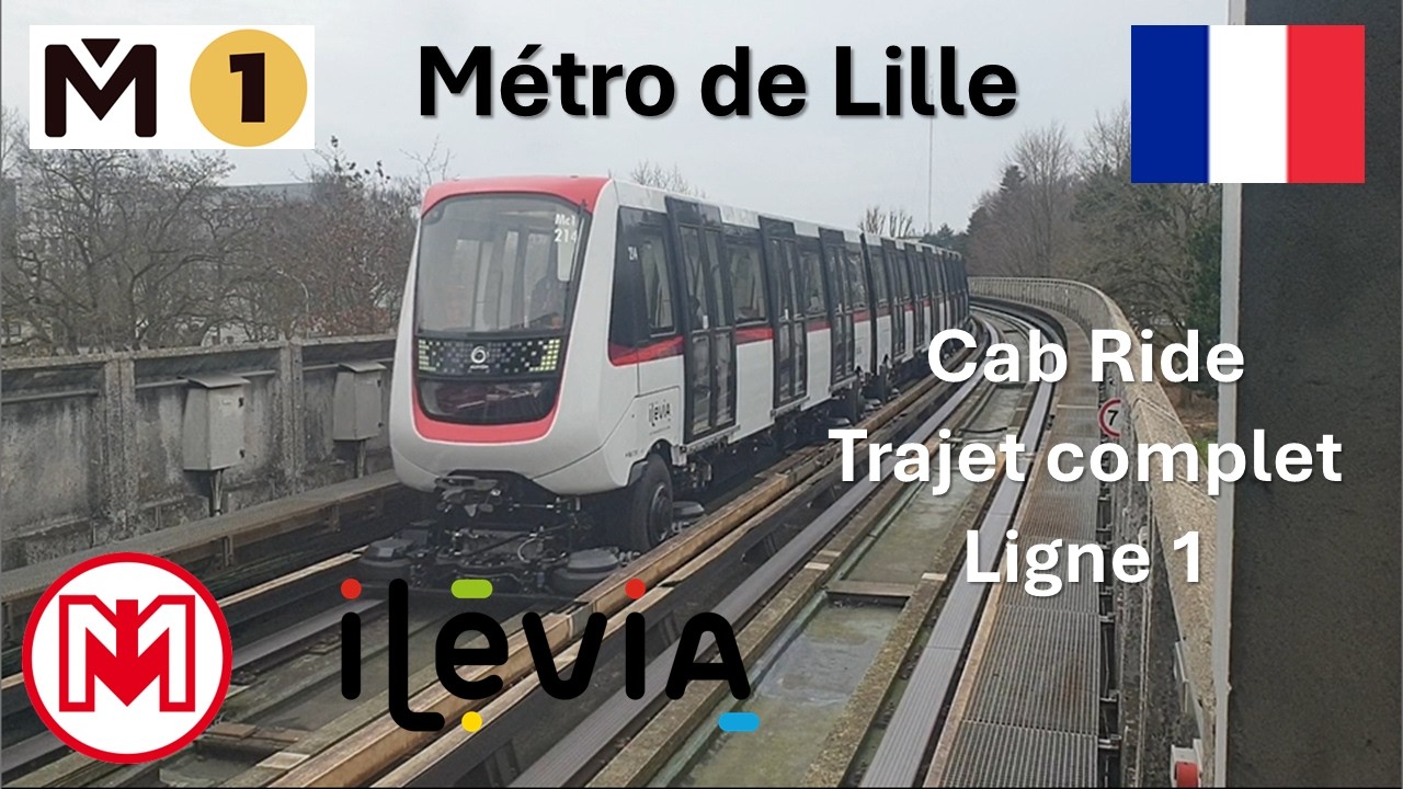 [Métro de Lille] Trajet Complet Cab Ride à bord de la rame MC 214 (BOA)