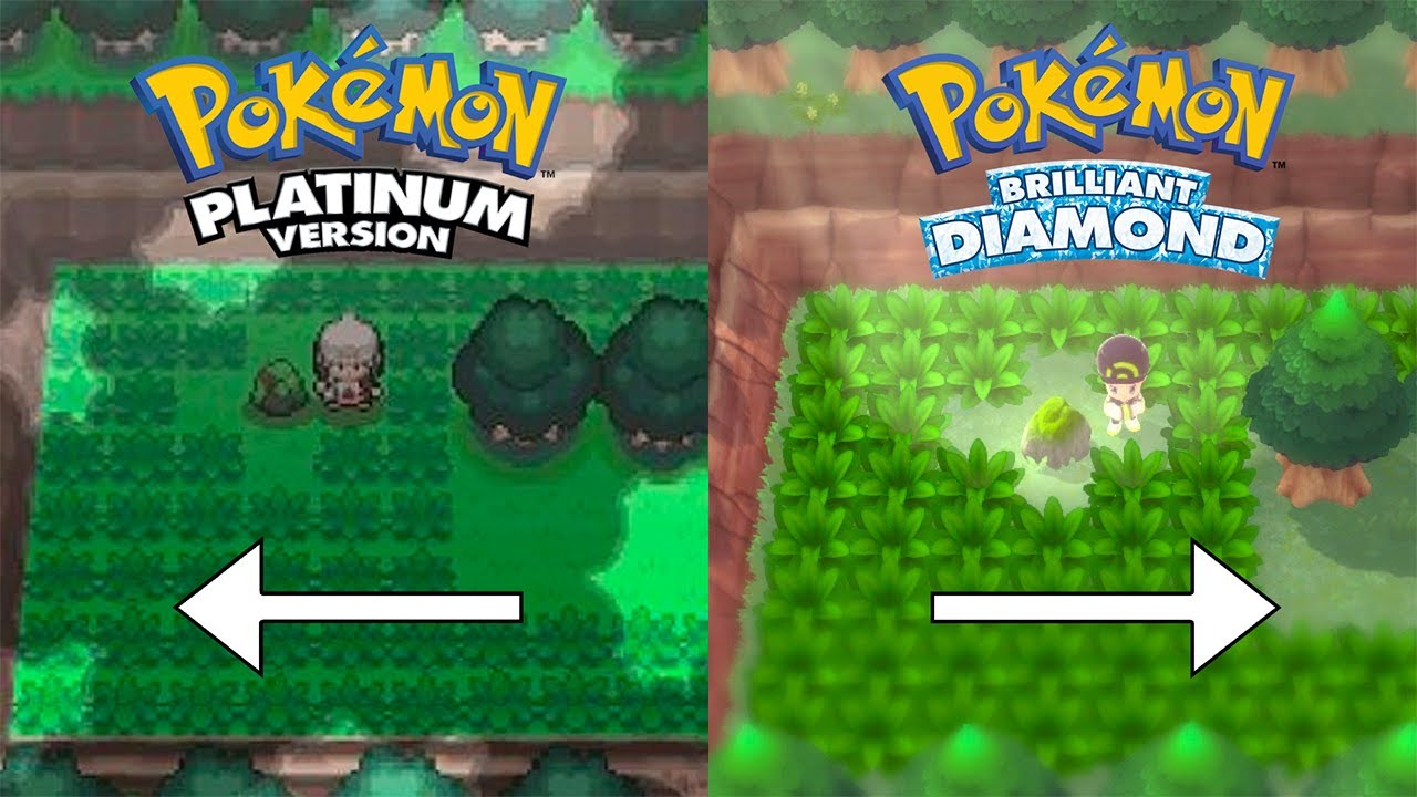 eterna forest but platinum version in one ear and bdsp in the other